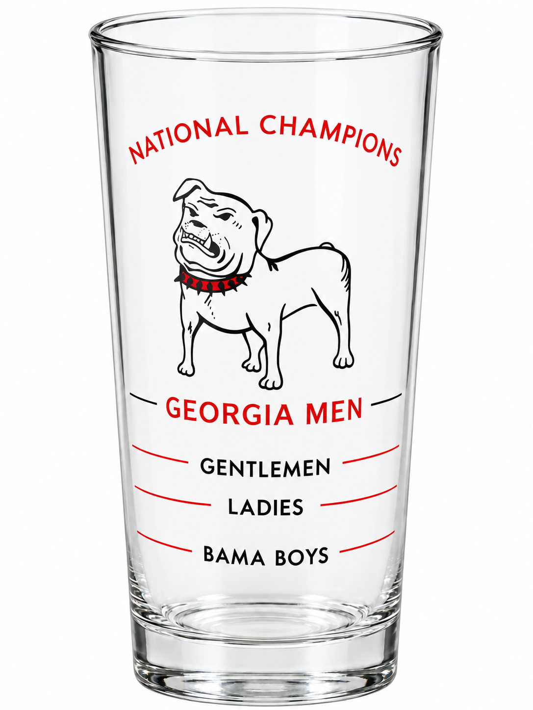Georgia Bulldogs Hiball Drinking Glass
