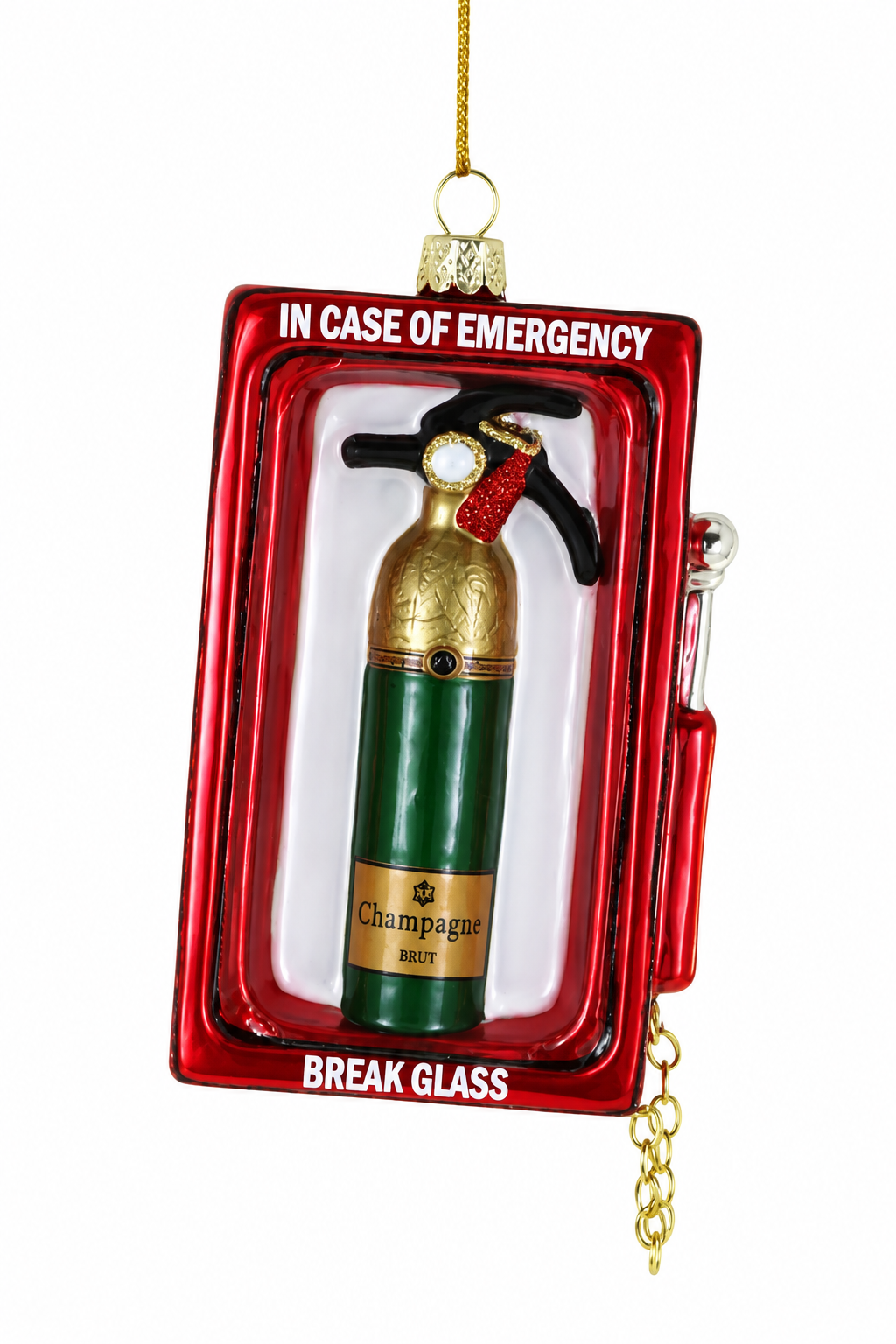 CHAMPAGNE EMERGENCY ORNAMENT