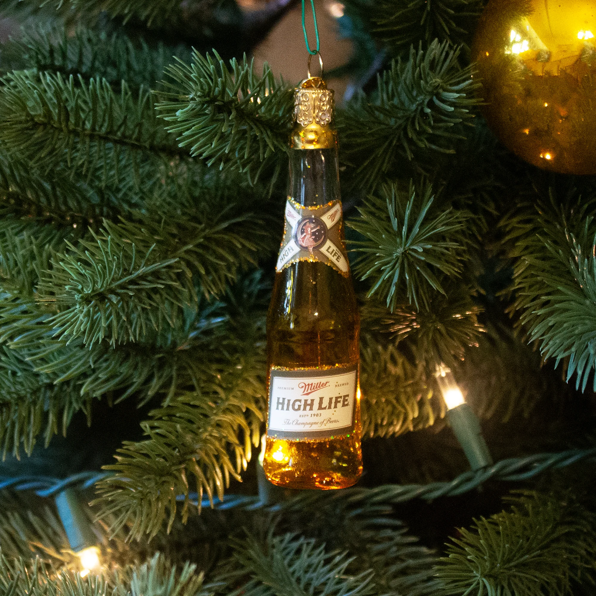 Miller High Life Bottle Ornament
