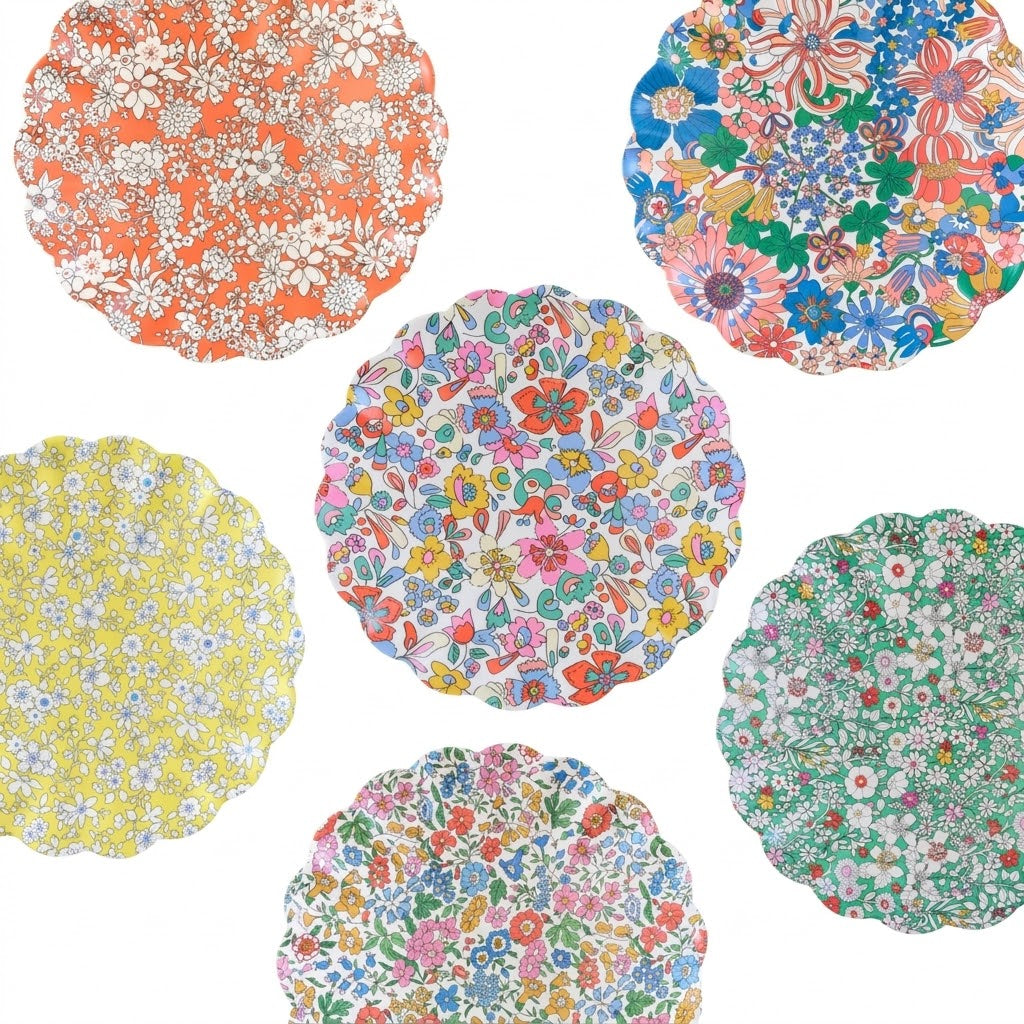 Meri Meri x Liberty Garden Party Reusable Large Plates