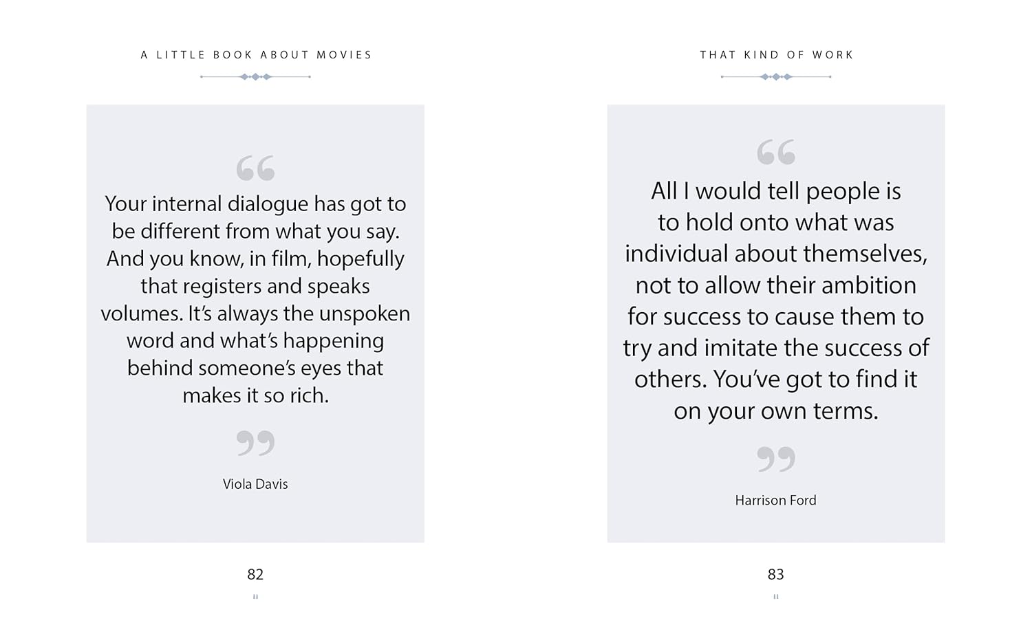 Quotes from Viola Davis and Harrison Ford