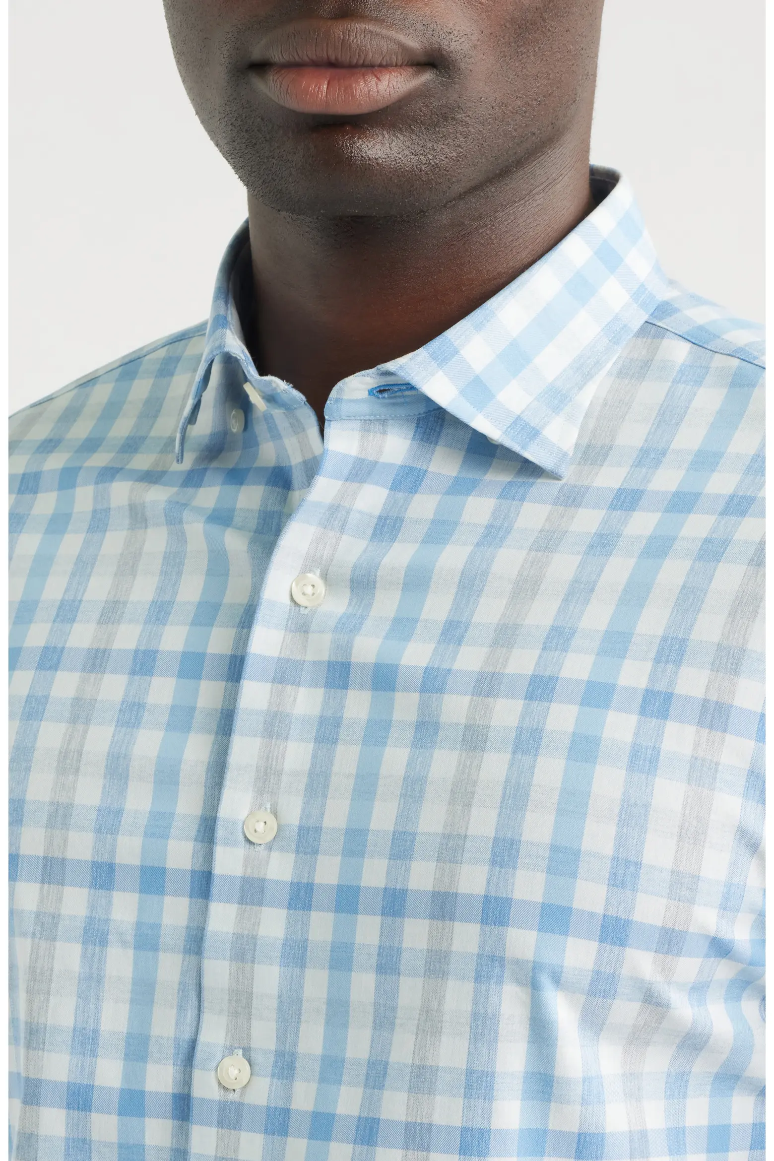 Cay Everyday Performance Exploded Gingham Button-Up Shirt