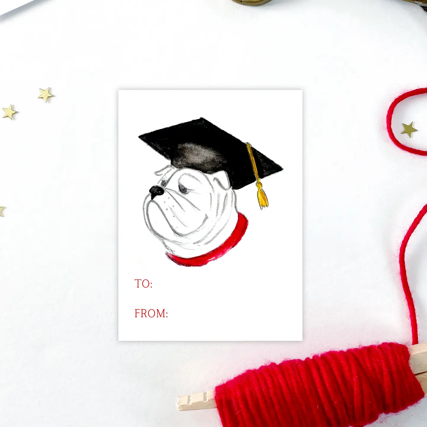 Bulldog Graduate Gift Tags