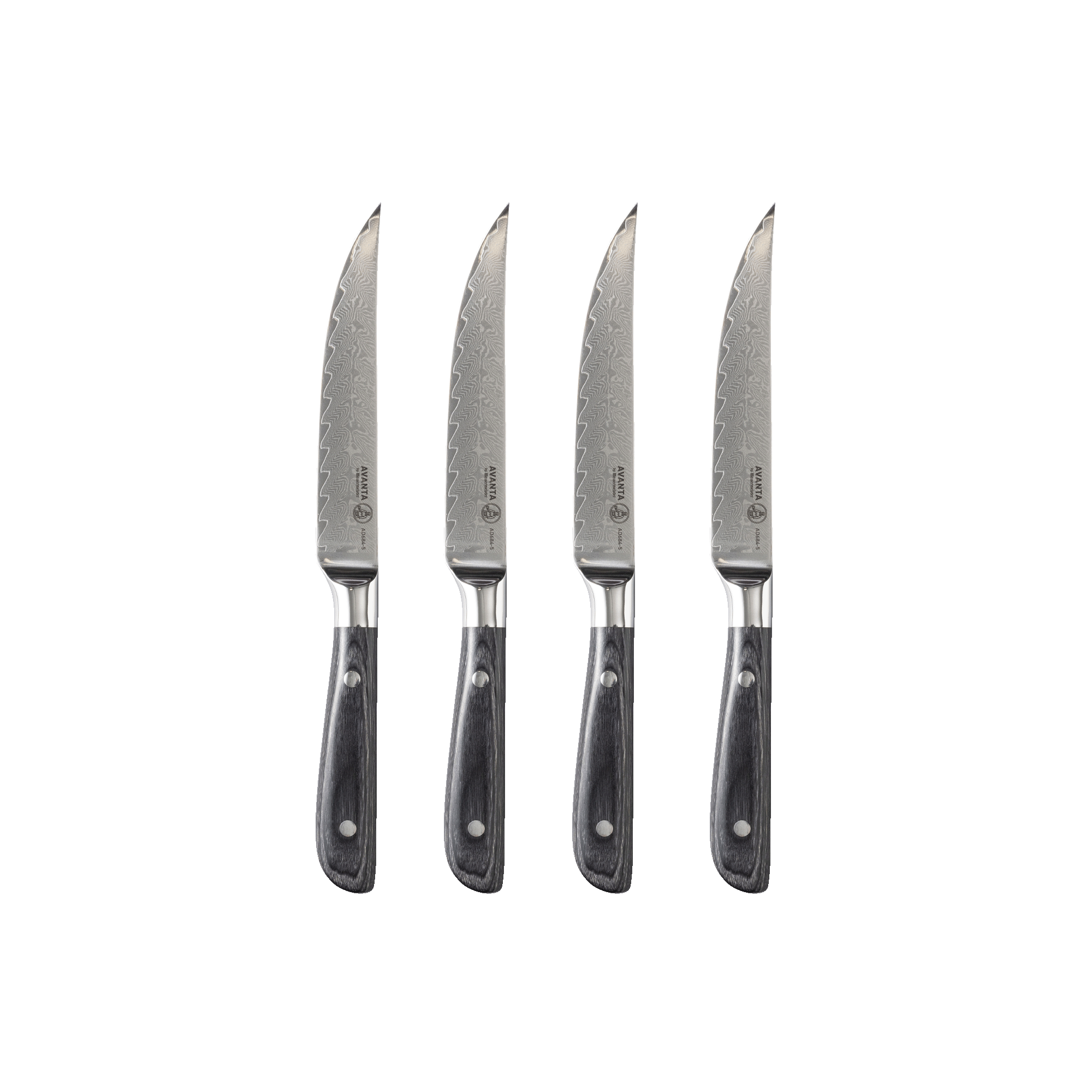 Avanta Damascus Fine Edge Steak Knife Set - 4 Piece