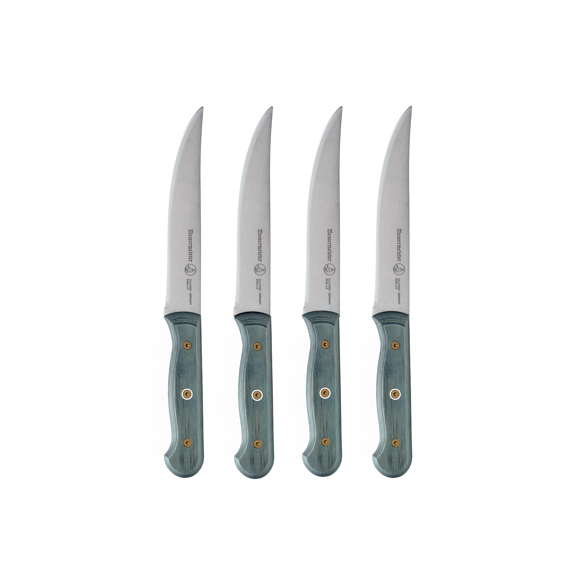 Custom Blue 4 Piece Steak Knife Set