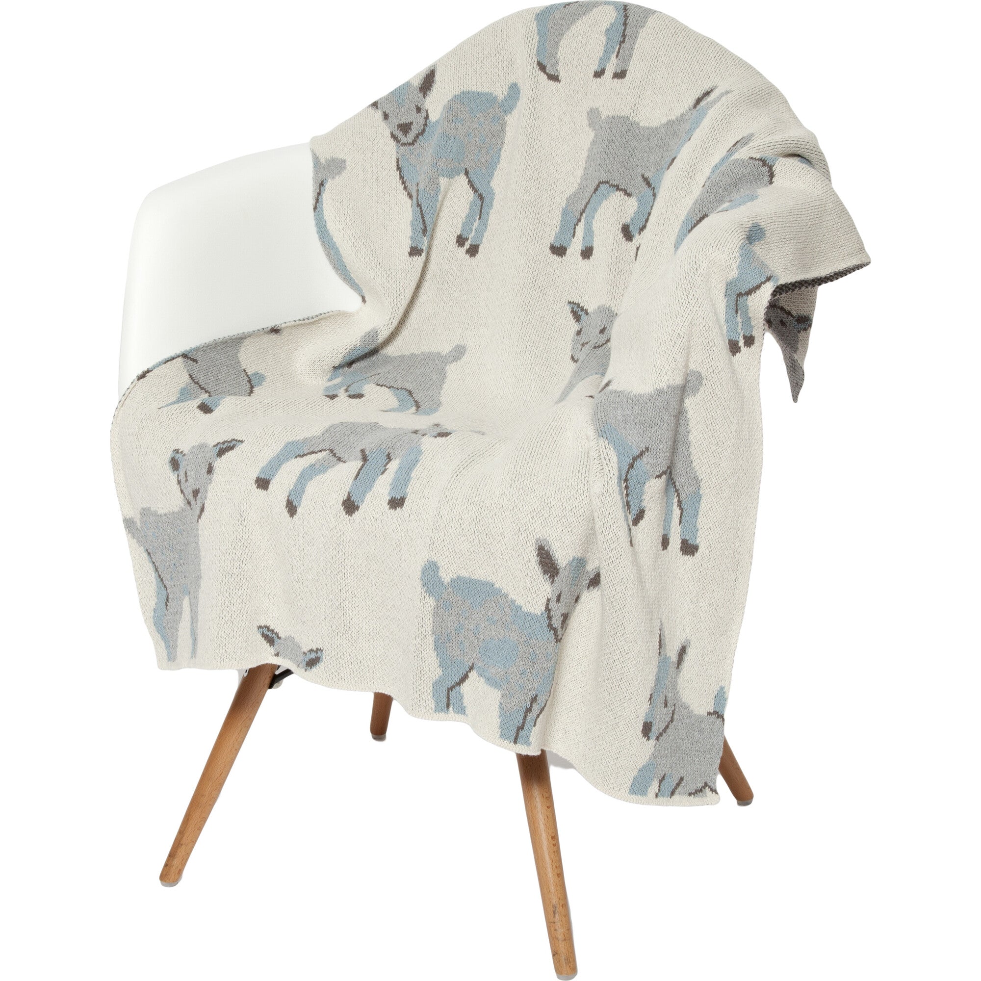 Blue Goat Baby Blanket
