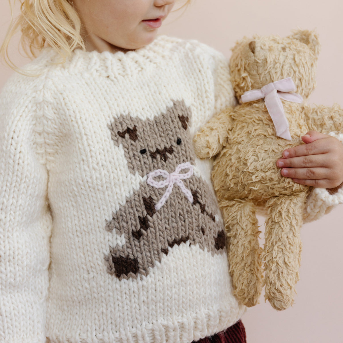 Teddy Bear Sweater - Pink