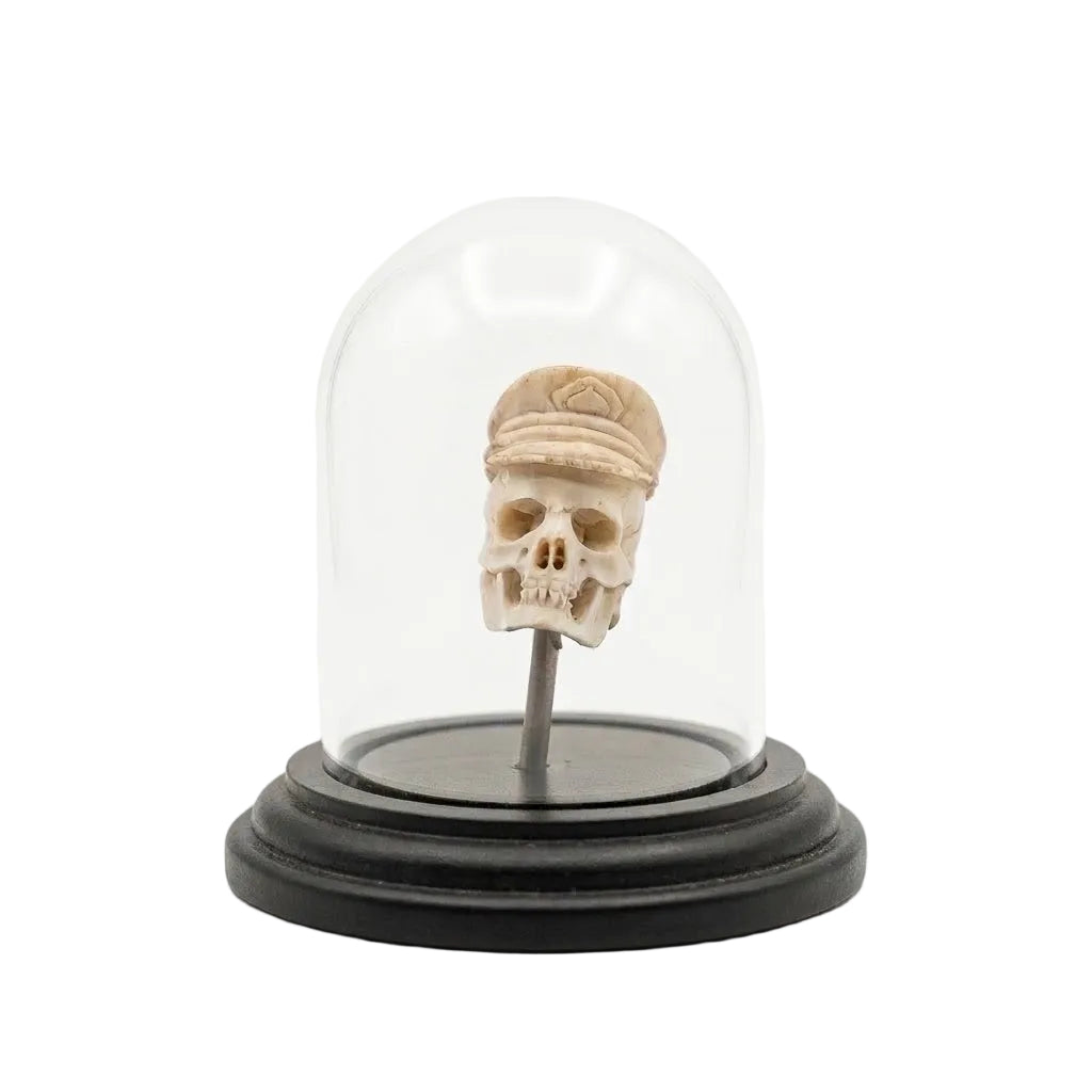 handcarved skull made by spivey