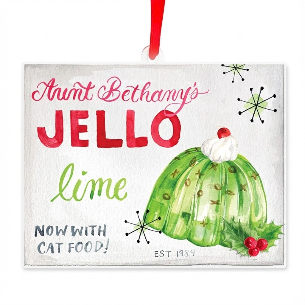 Aunt Bethany’s Jello Acrylic Christmas Ornament