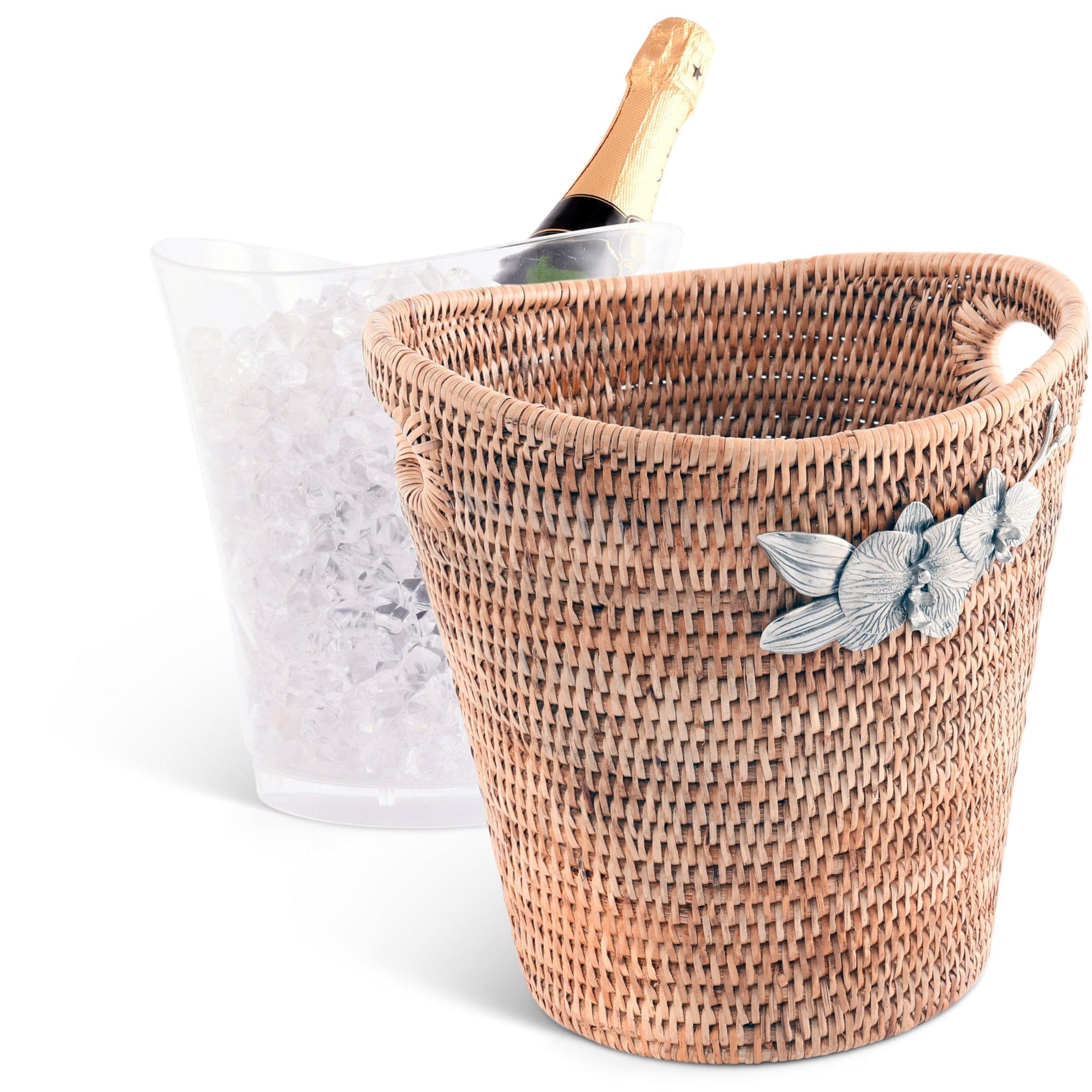 Orchids Rattan Ice Bucket