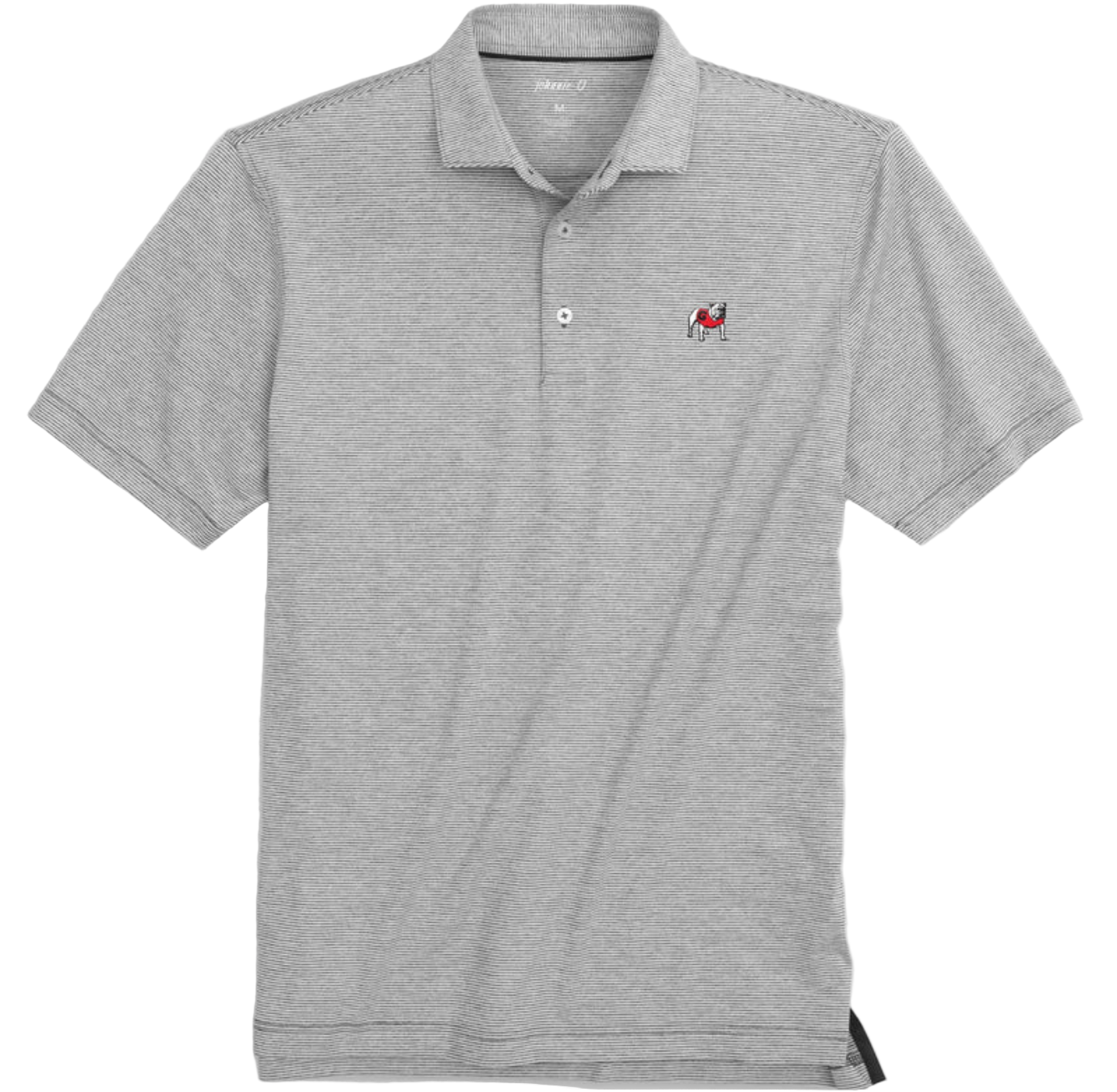 Georgia Lyndon Striped Jersey Performance Polo - Charcoal
