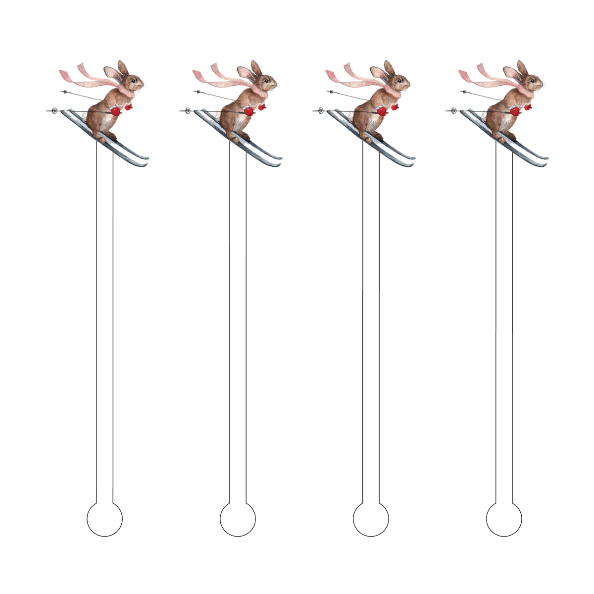 Bunny Slope Stir Sticks