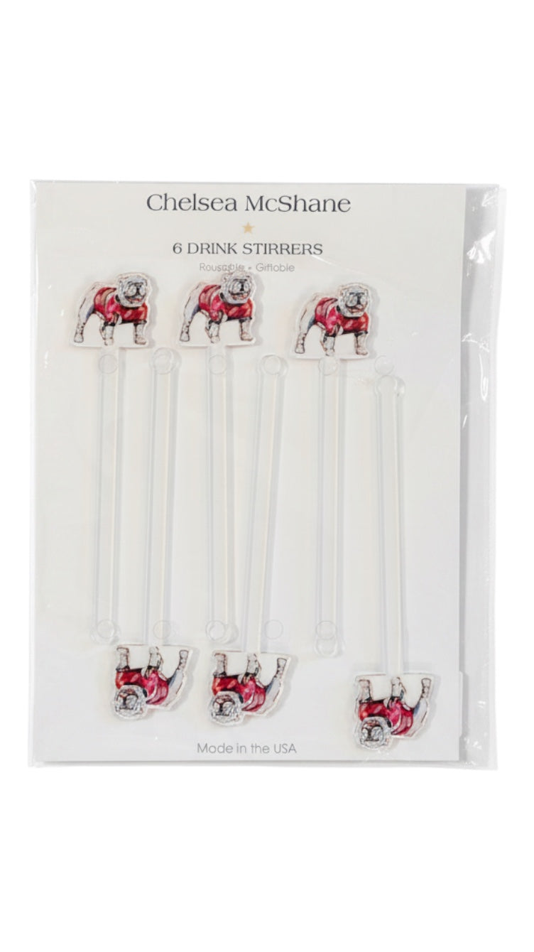 BULLDOG RED DRINK STIRRERS