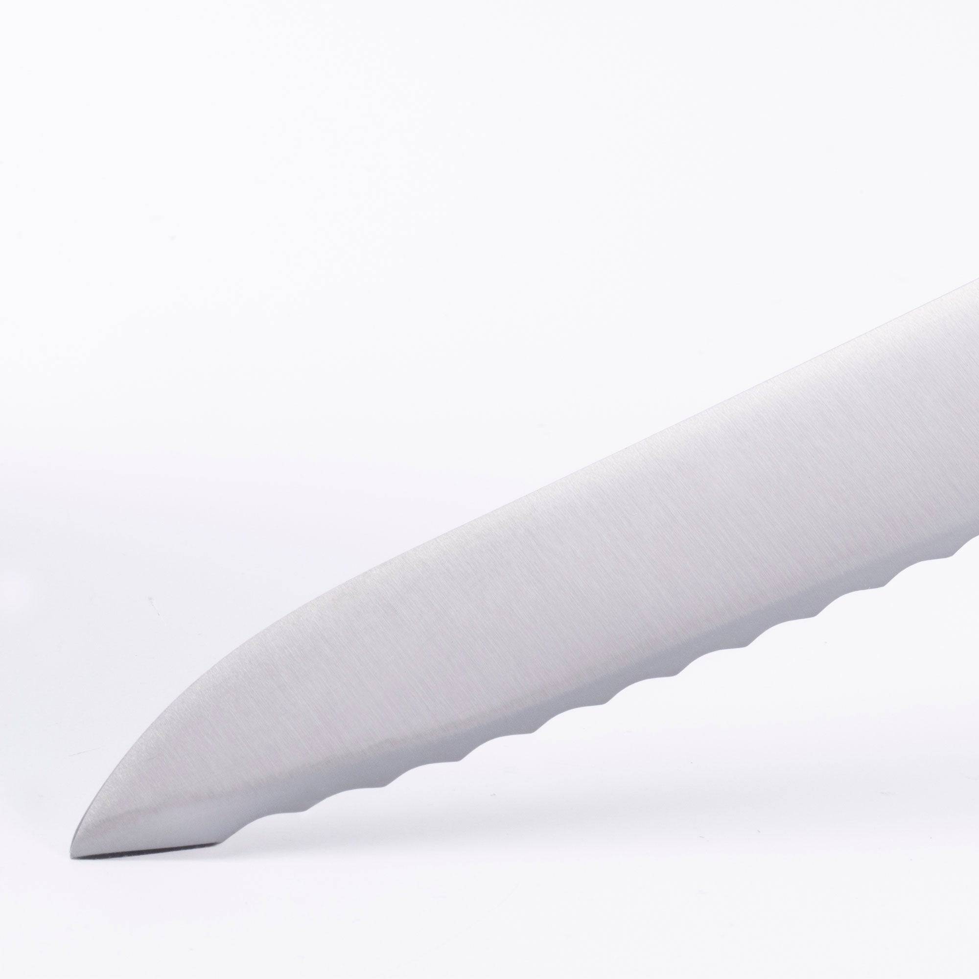 Meridian Elite Offset Scalloped Bread Knife - 8"