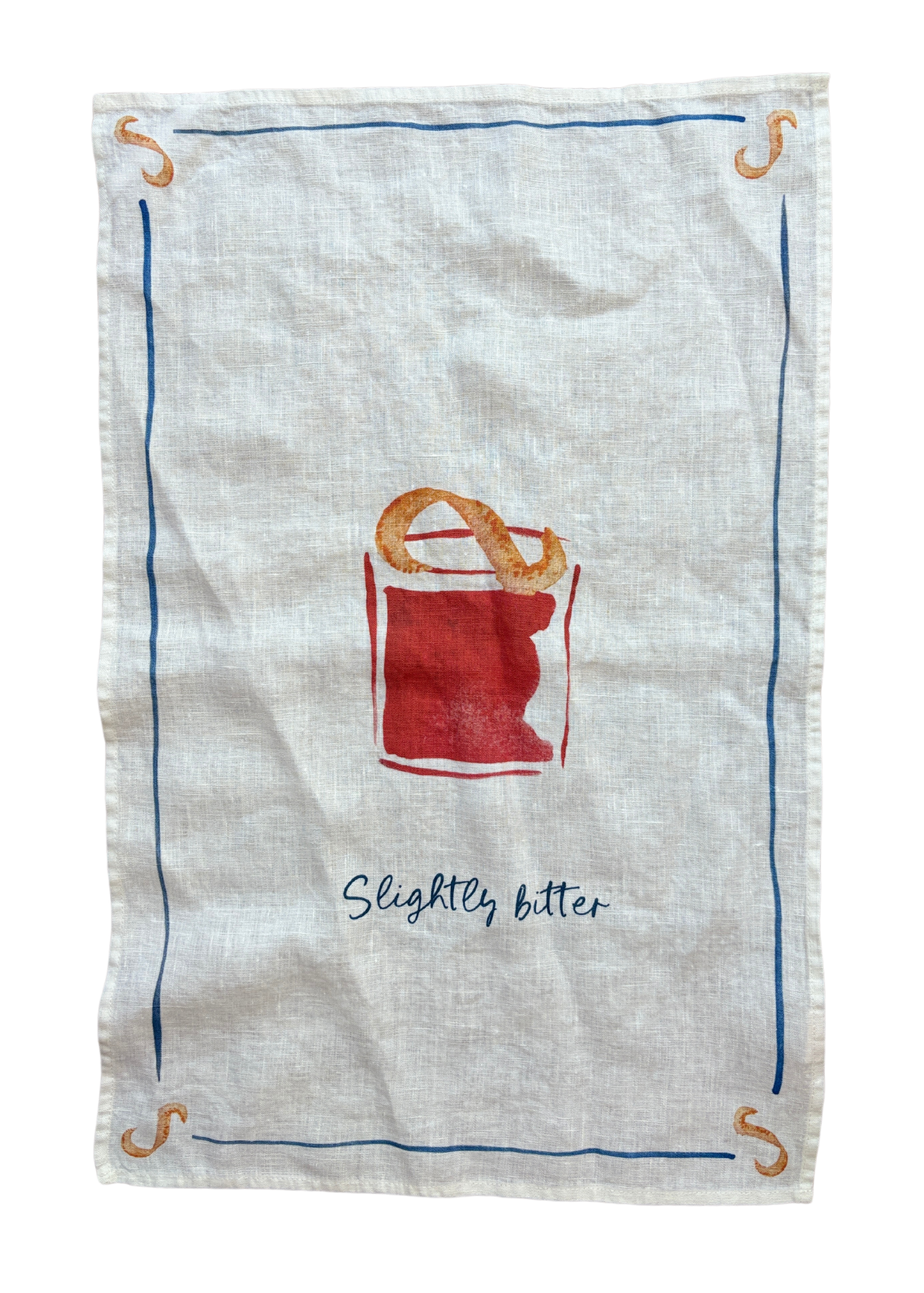 Negroni - Slightly Bitter Linen Teatowel