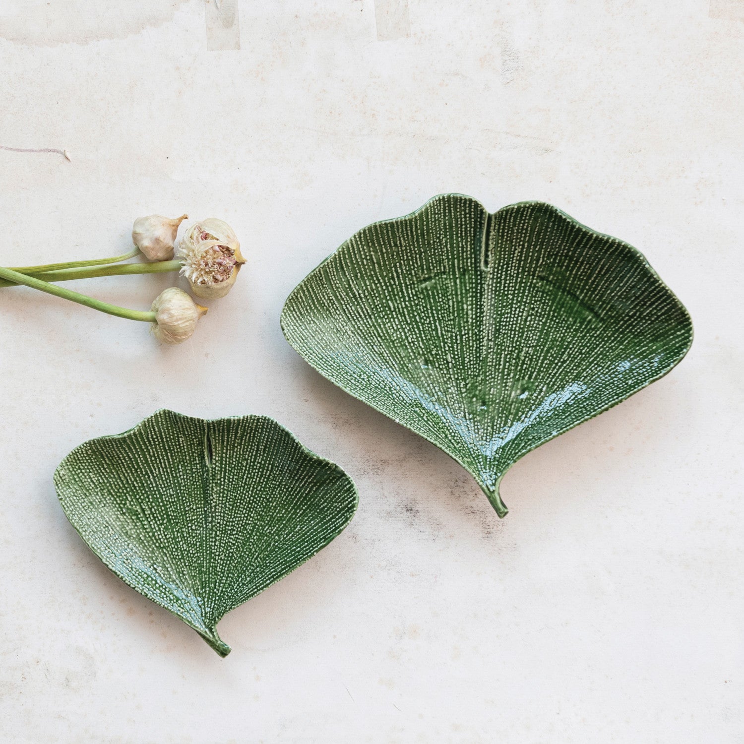Gingko Leaf Shaped Plates - Set of 2