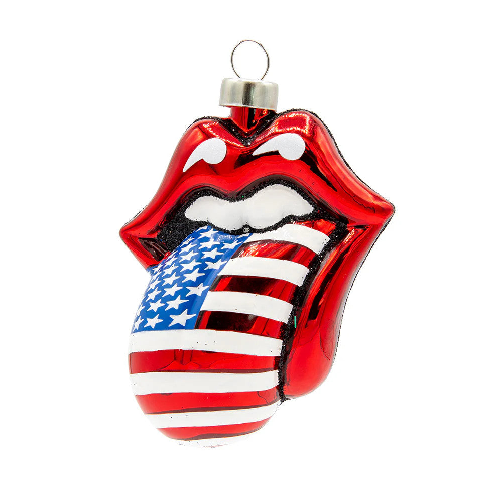 Rolling Stones American Flag Tongue Ornament