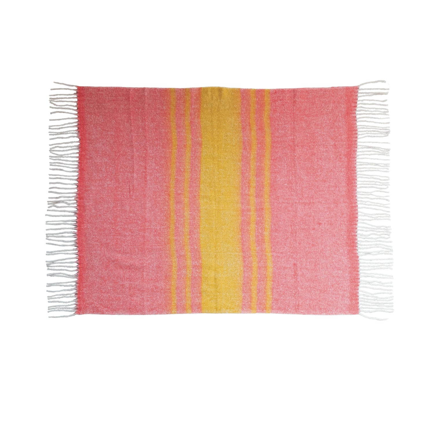Acrylic & Wool Striped Throw