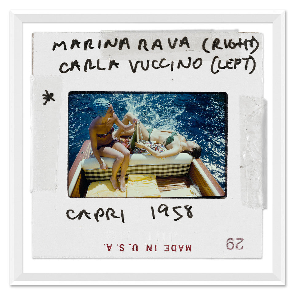 "Vuccino and Rava - Slide" by Slim Aarons (Capri, Italy)