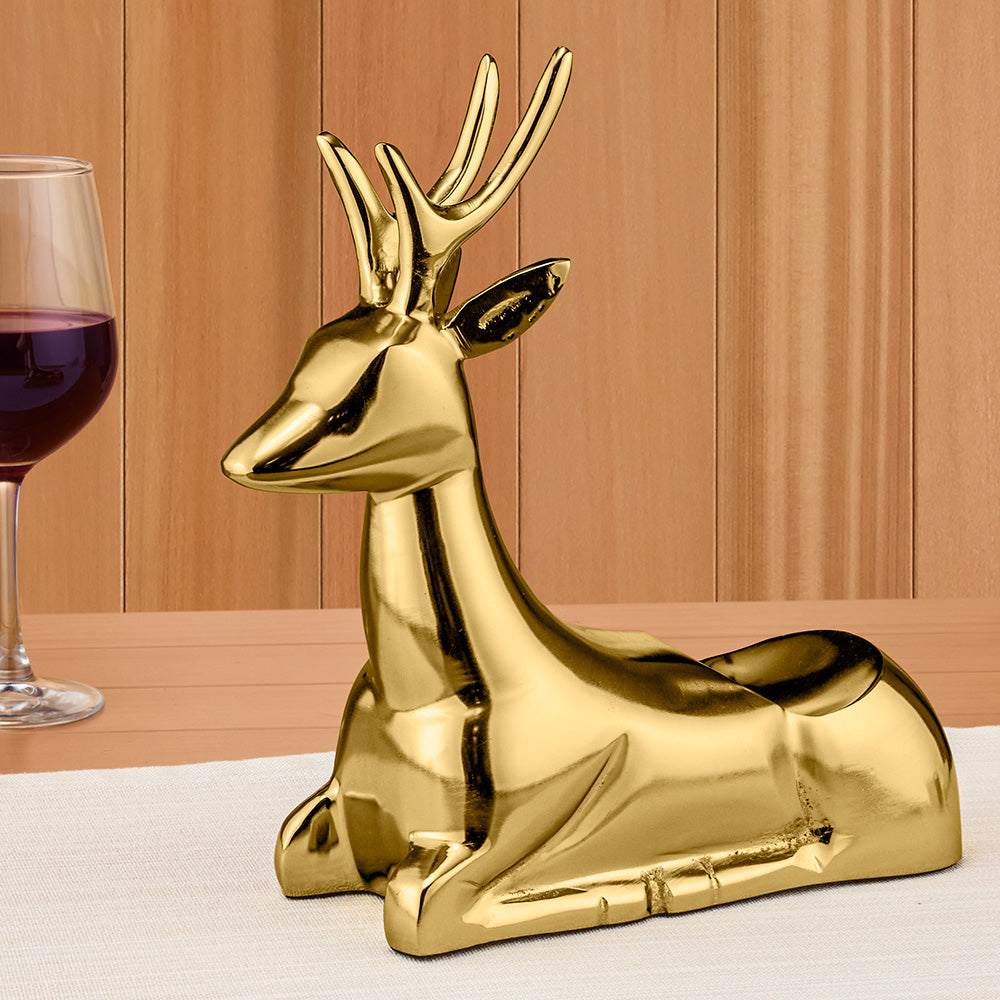 Gold Reindeer Bottle Holder