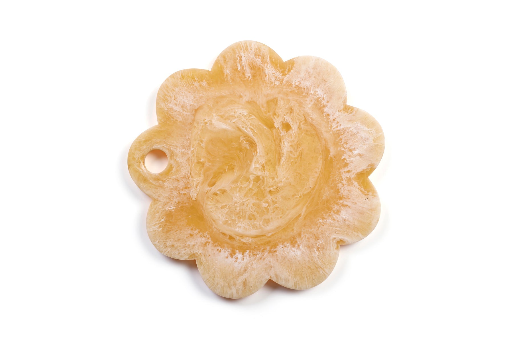 Scallop Resin Cheeseboard Peach