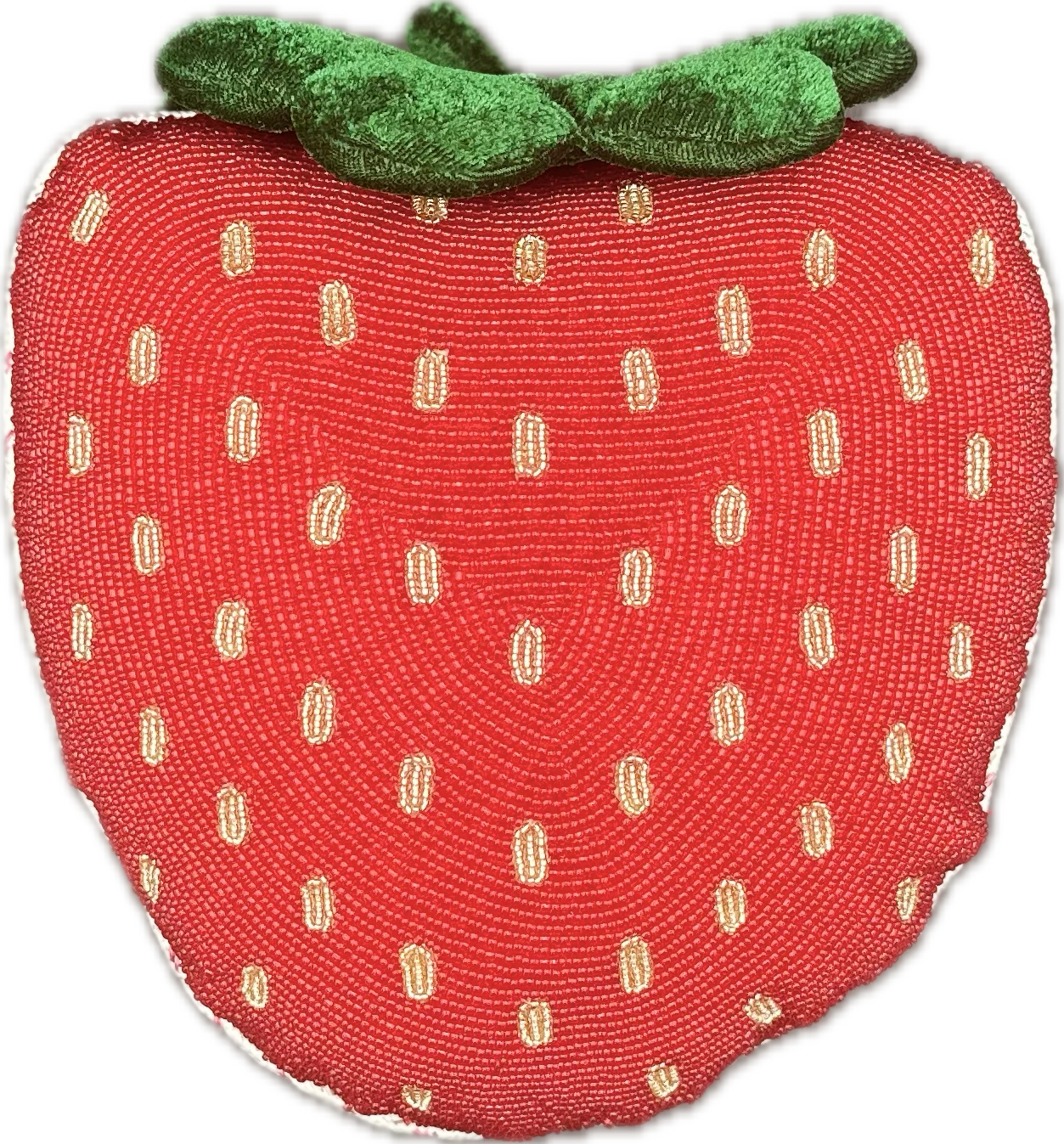 Strawberry Beaded Pillow