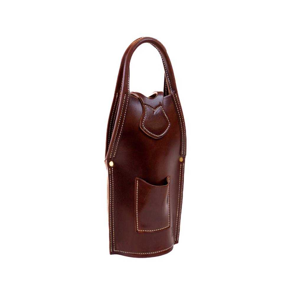 Single Barrel Bottle Tote - Harness Brown