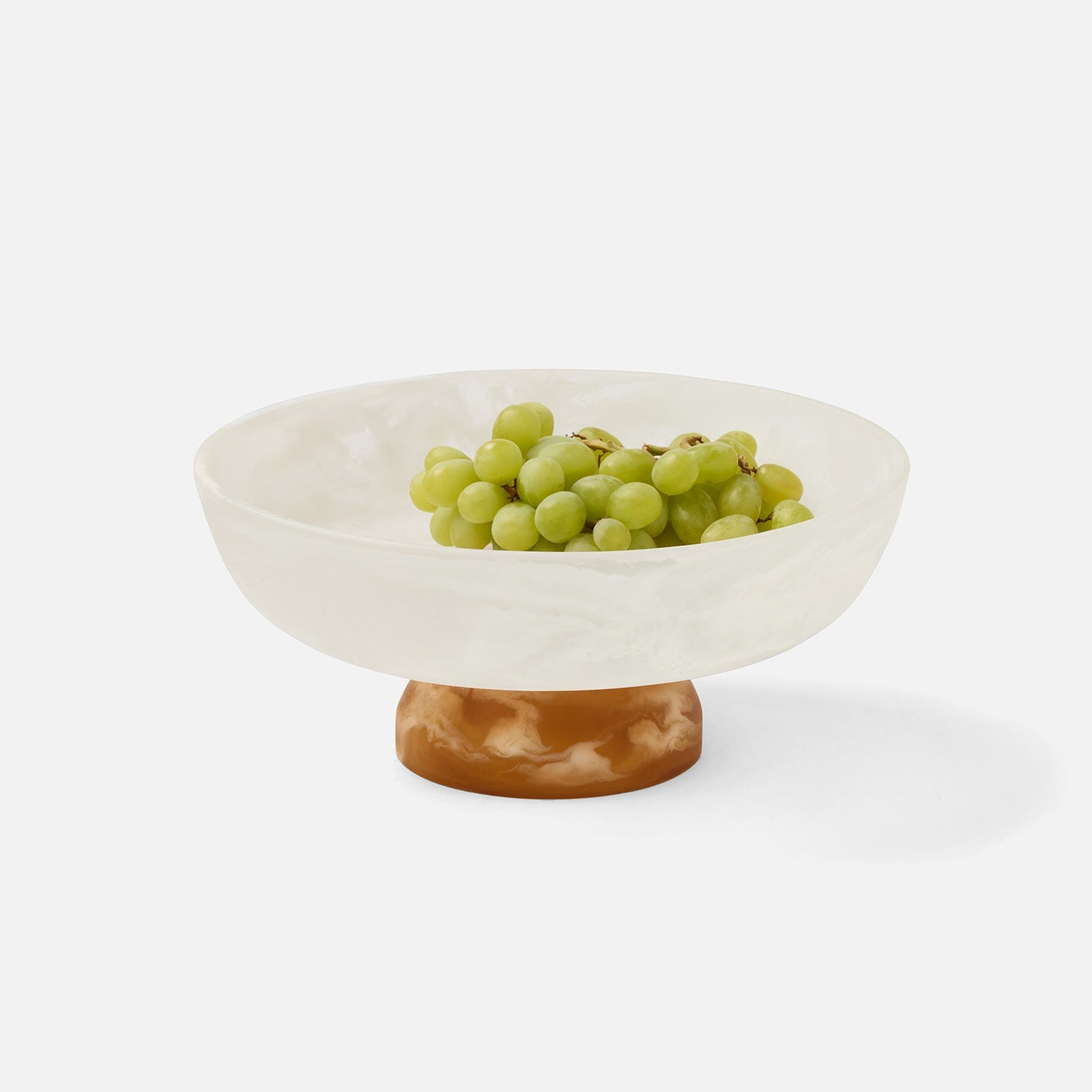 Benno White and Amber Large Resin Serving Bowl