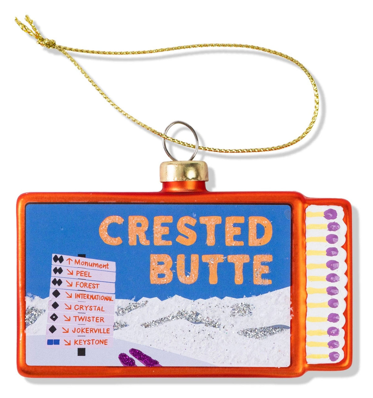 Crested Butte Matchbook Ornament