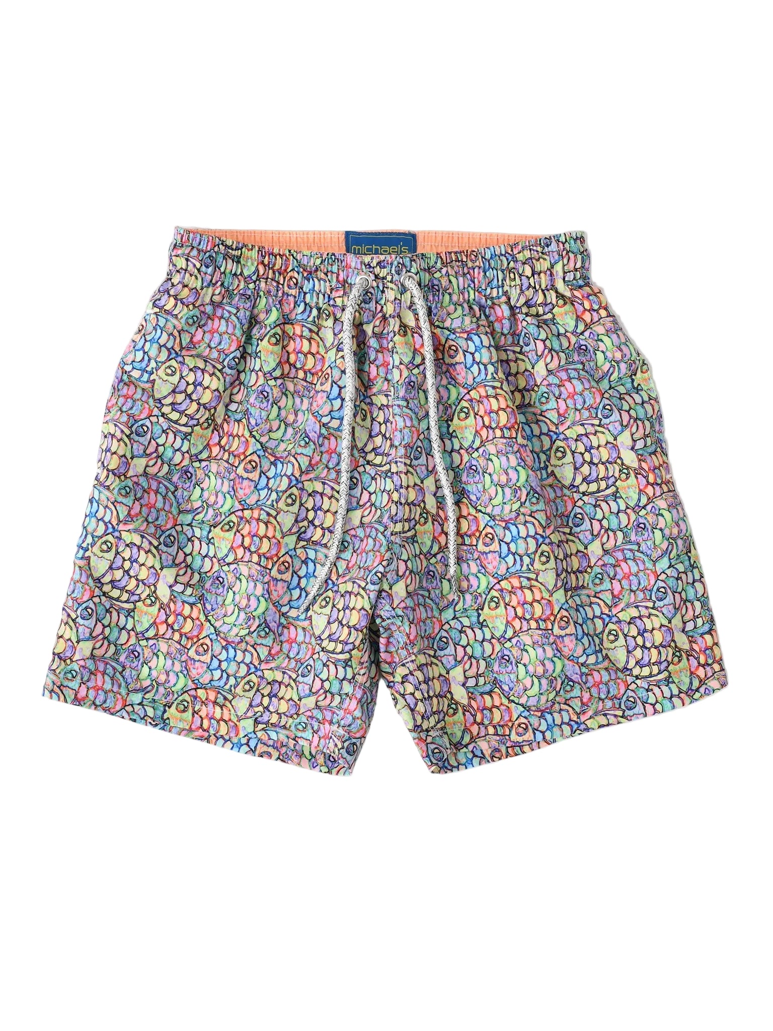 Boys Abstract Fish Swim Trunks