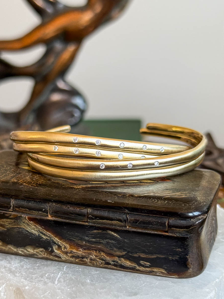 Organic 5 Diamond Cuff
