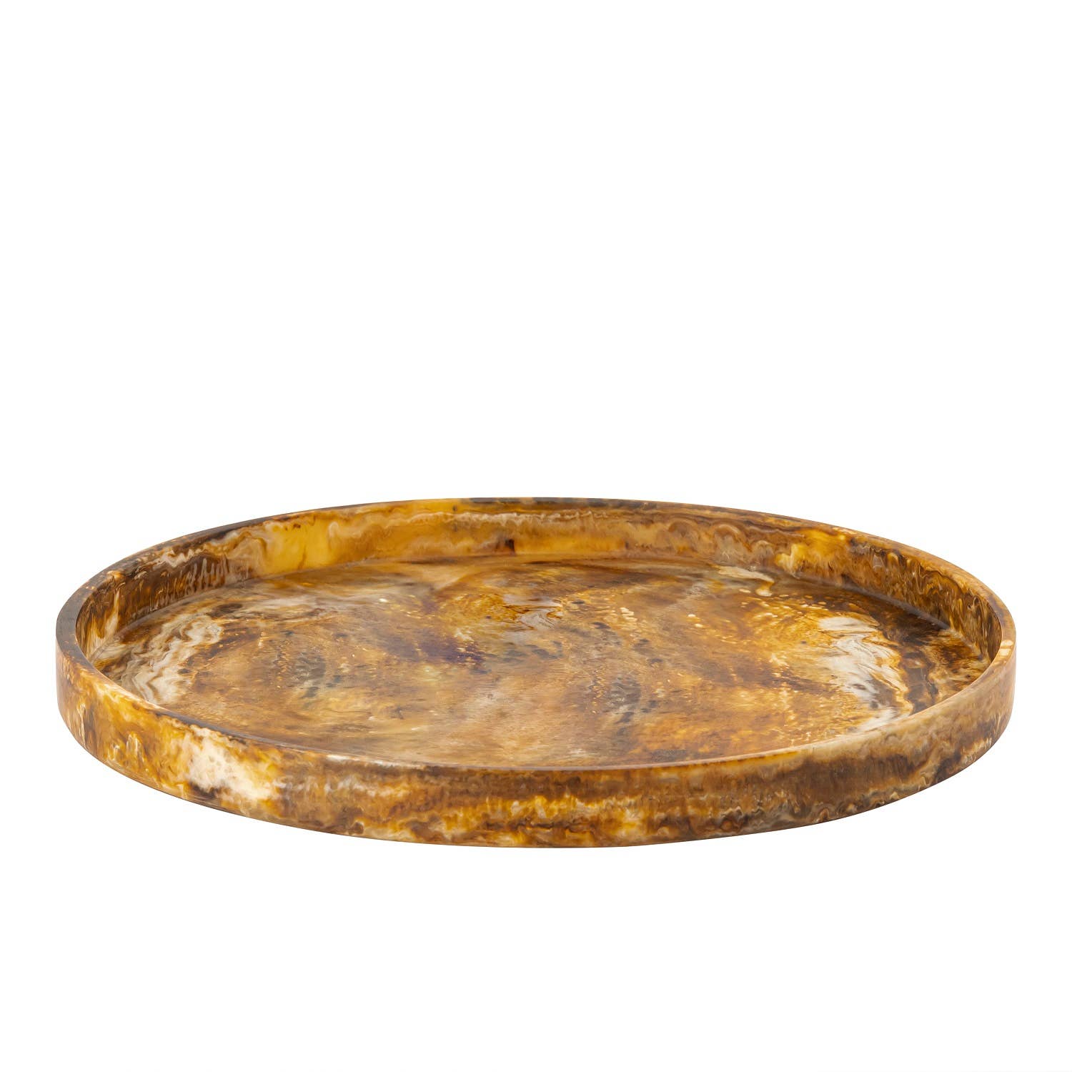Tortoiseshell Large Round Tray