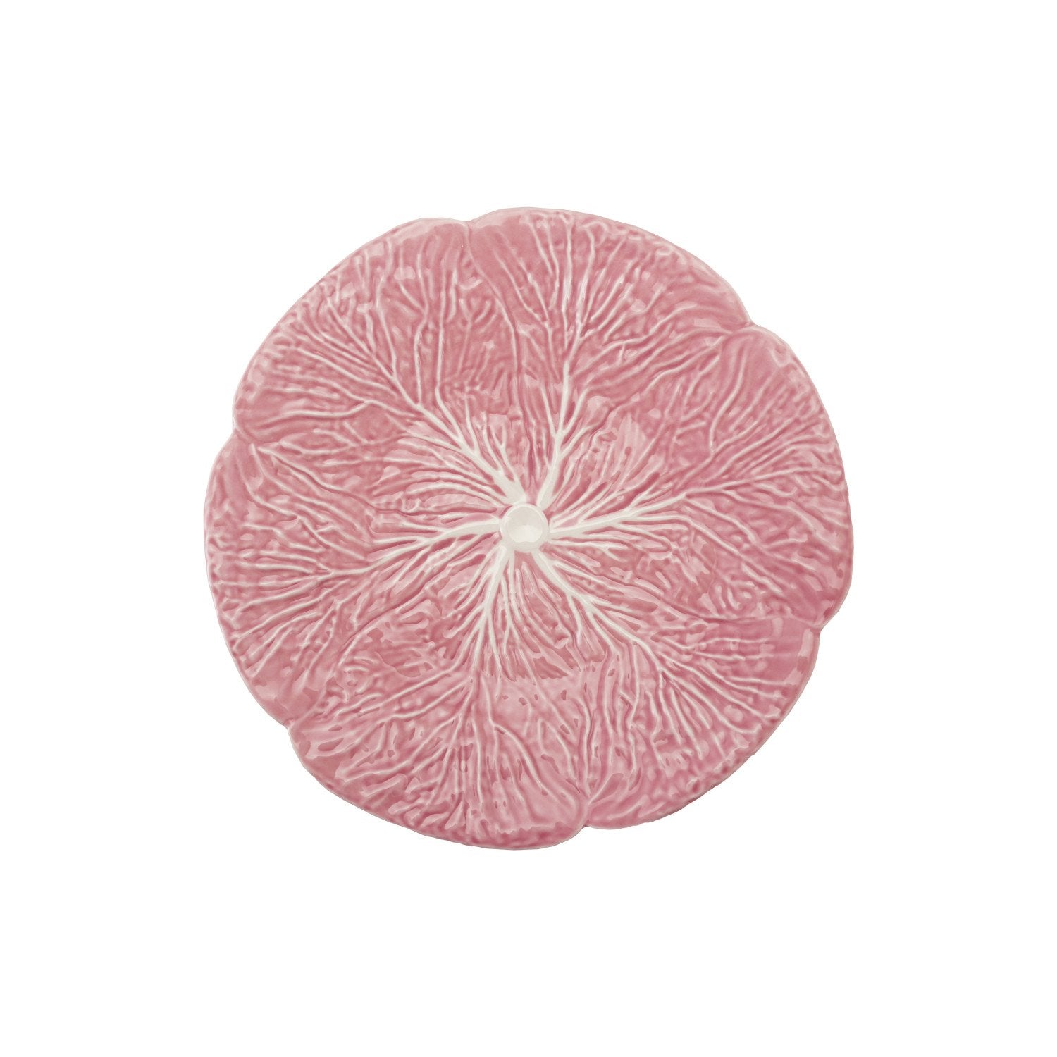 Pink Stoneware Cabbage Shaped Plate