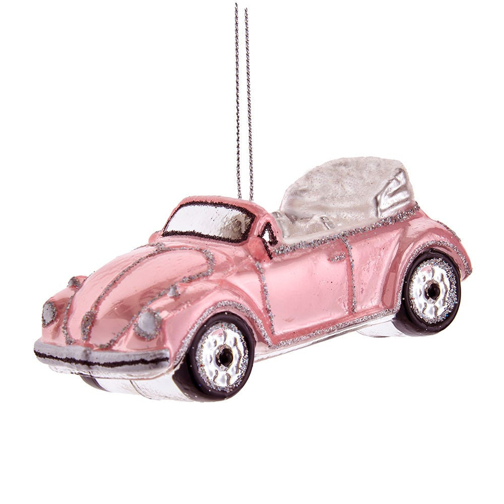 Pink 60’s Convertible Car Ornament