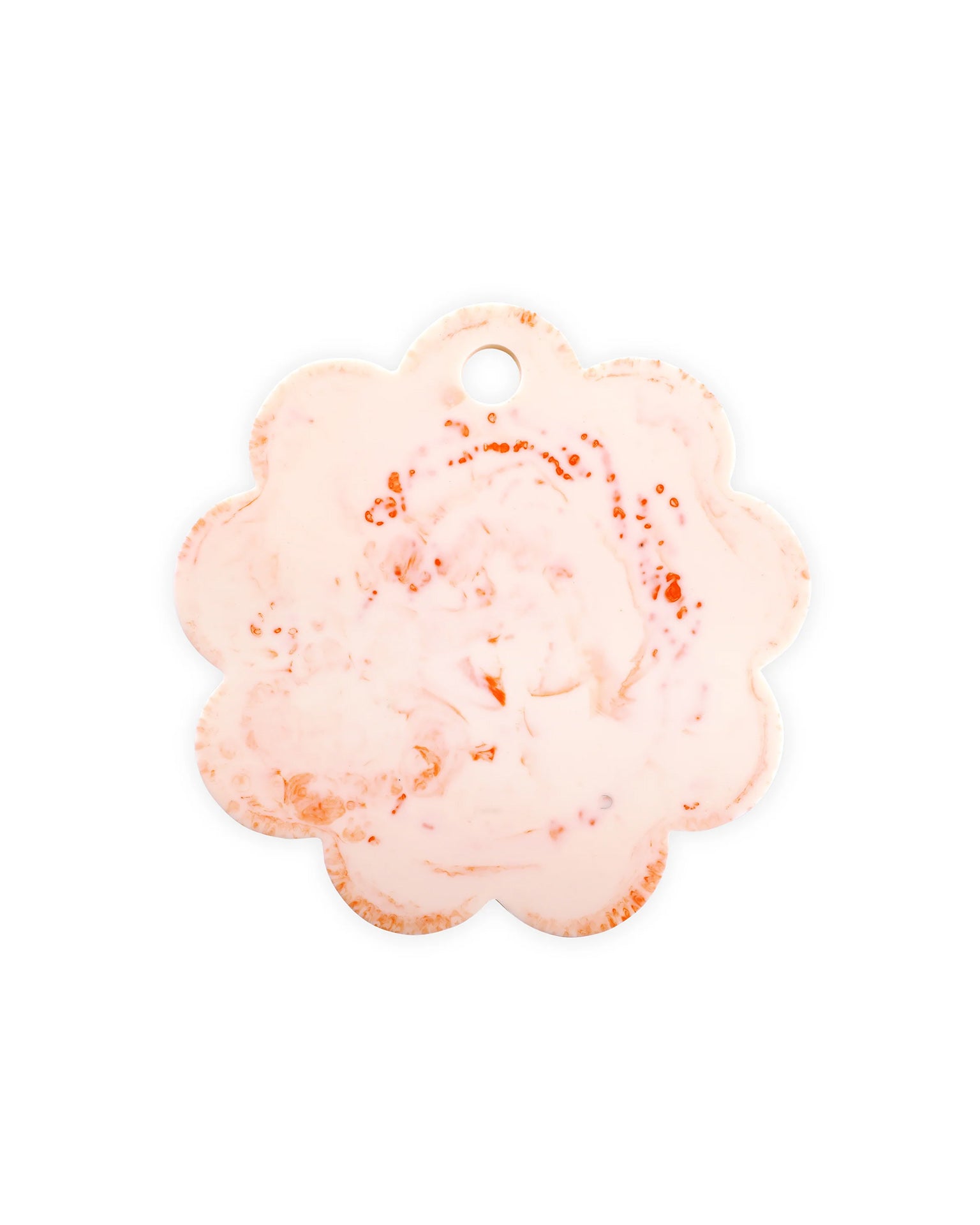 Scallop Resin Cheeseboard Ivory Pink