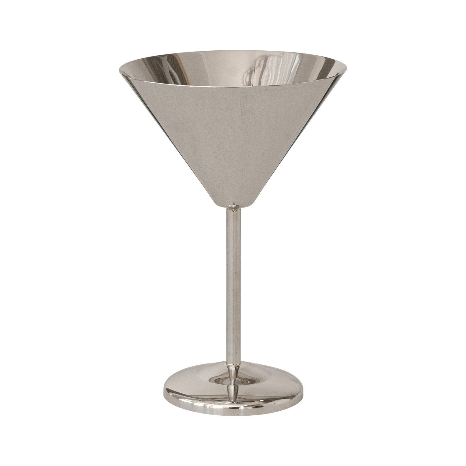 8 oz Stainless Steel Martini Glass Silver