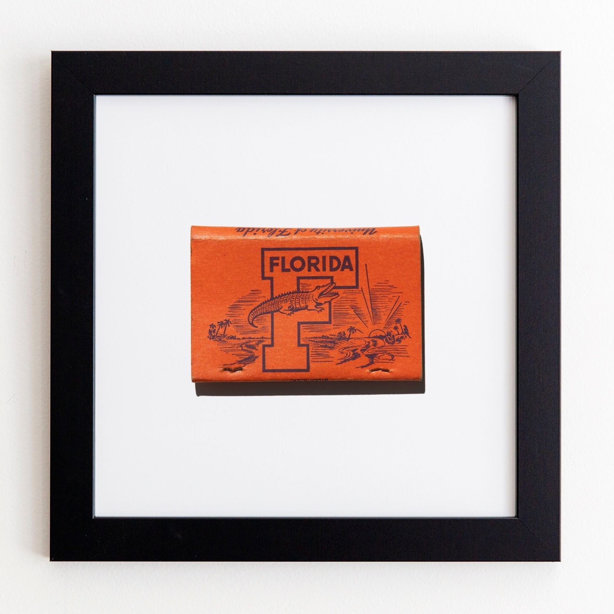 University of Florida (Back) Matchbook Print - Black Frame