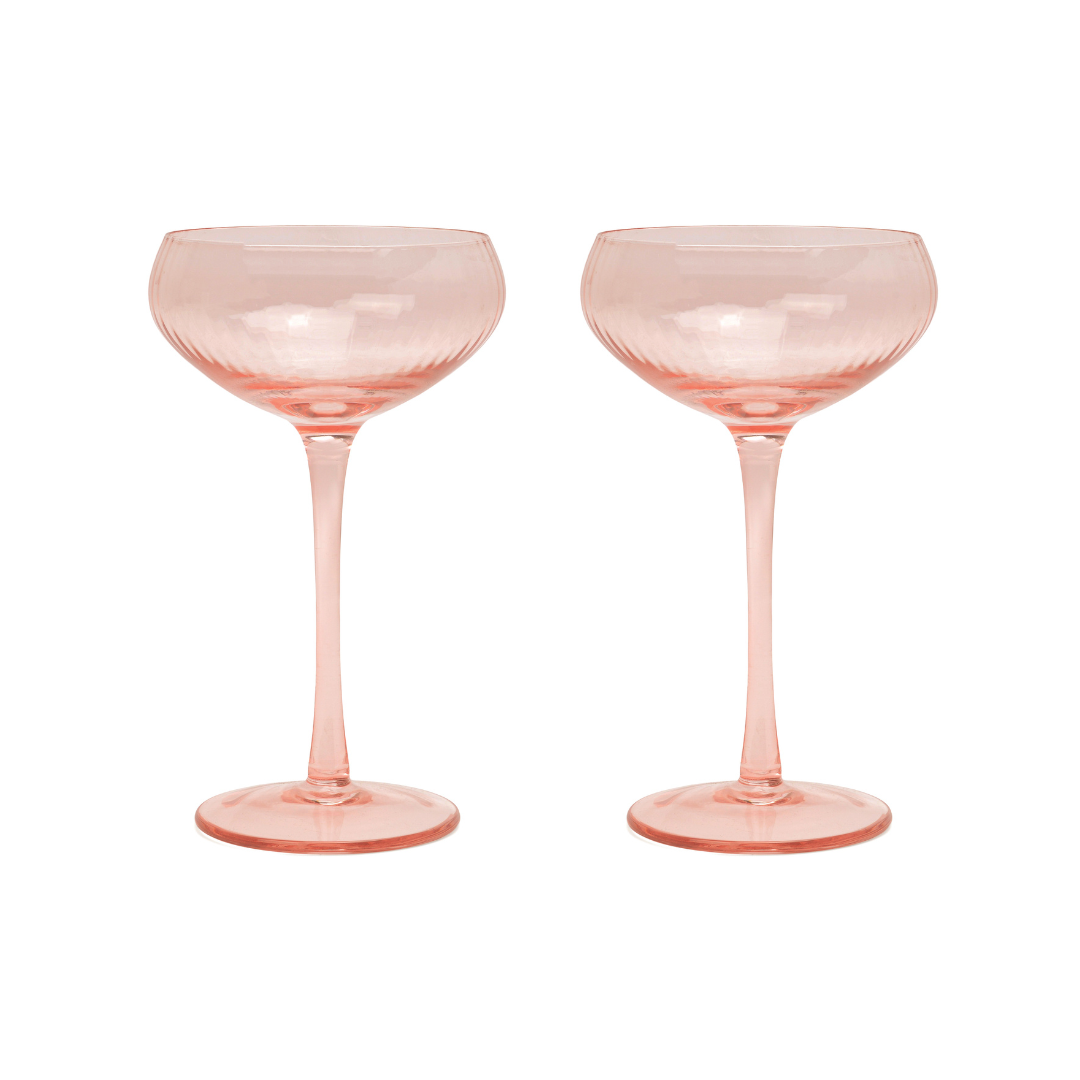 Lou Coupe Glasses Blush - Set of 2