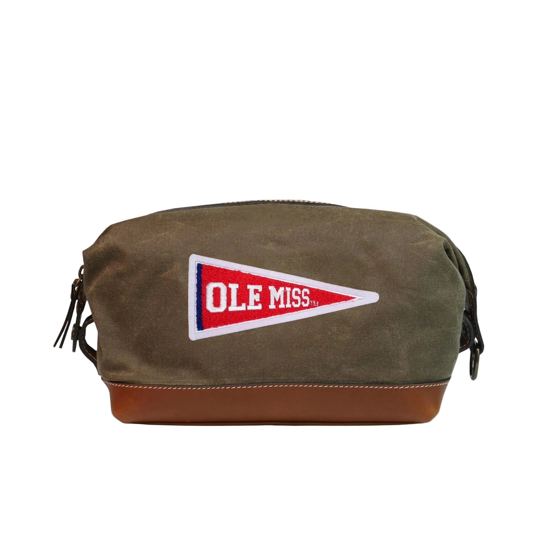 Waxed Canvas Dopp Kit Vault Pennant Ole Miss