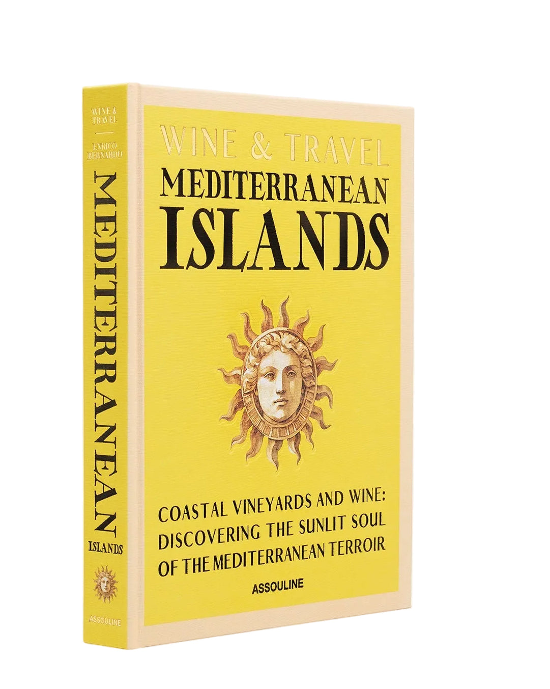 Book titled 'Mediterranean Islands' by Assouline on a white background