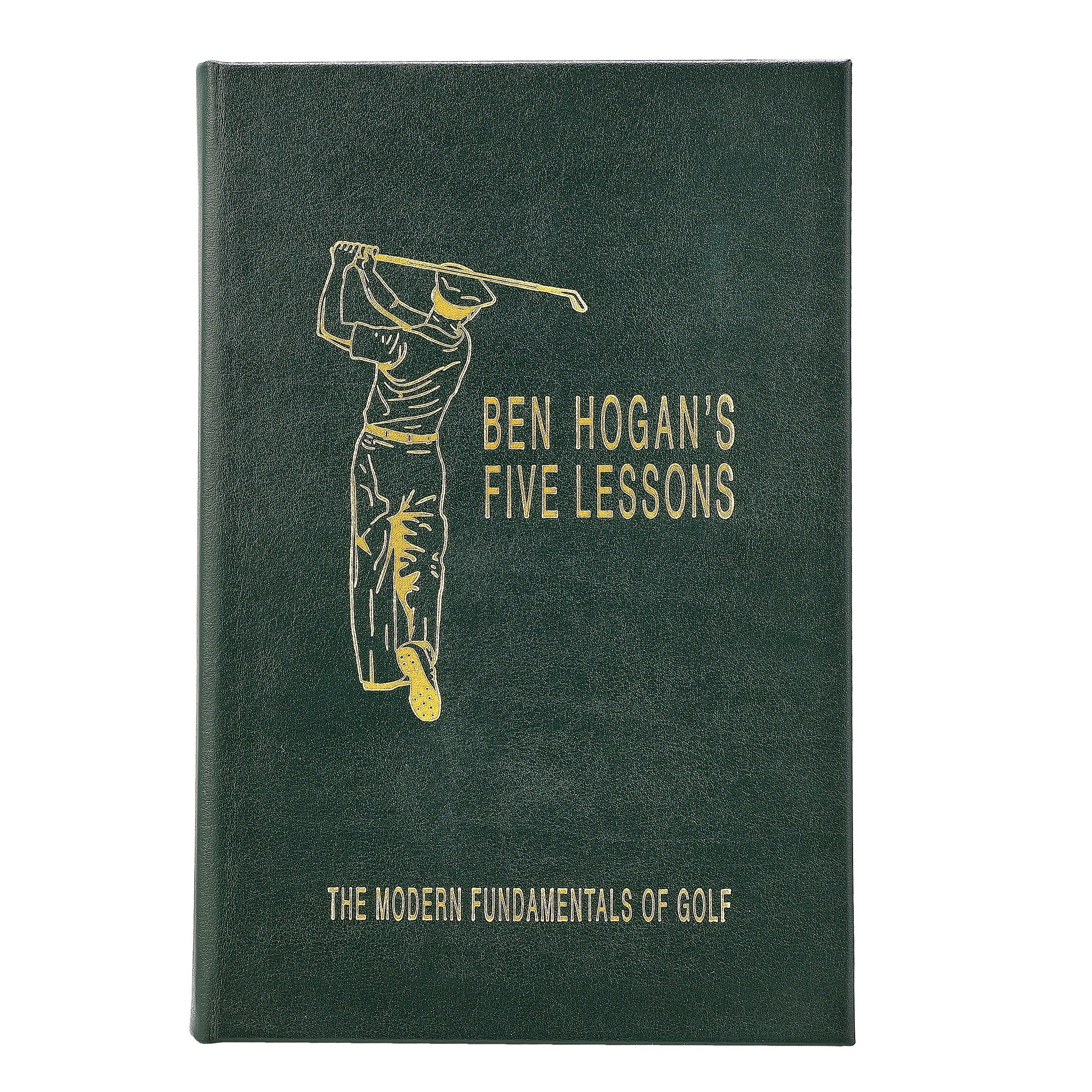 Book titled 'Ben Hogan's Five Lessons' on a white background