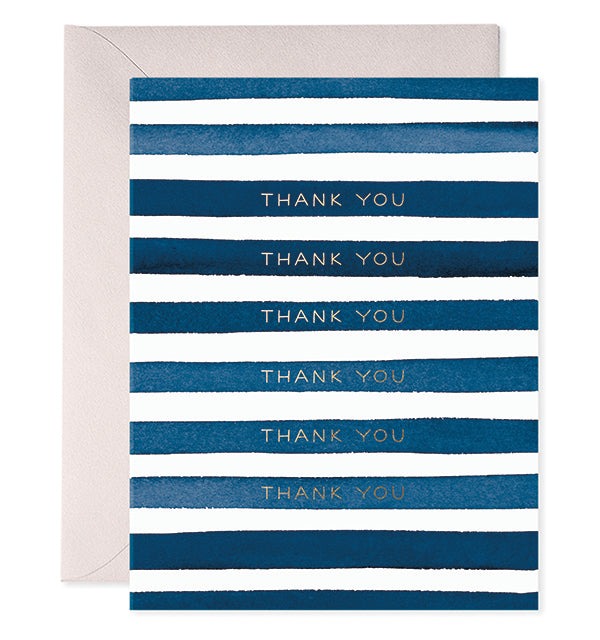 Navy Stripes Thank You