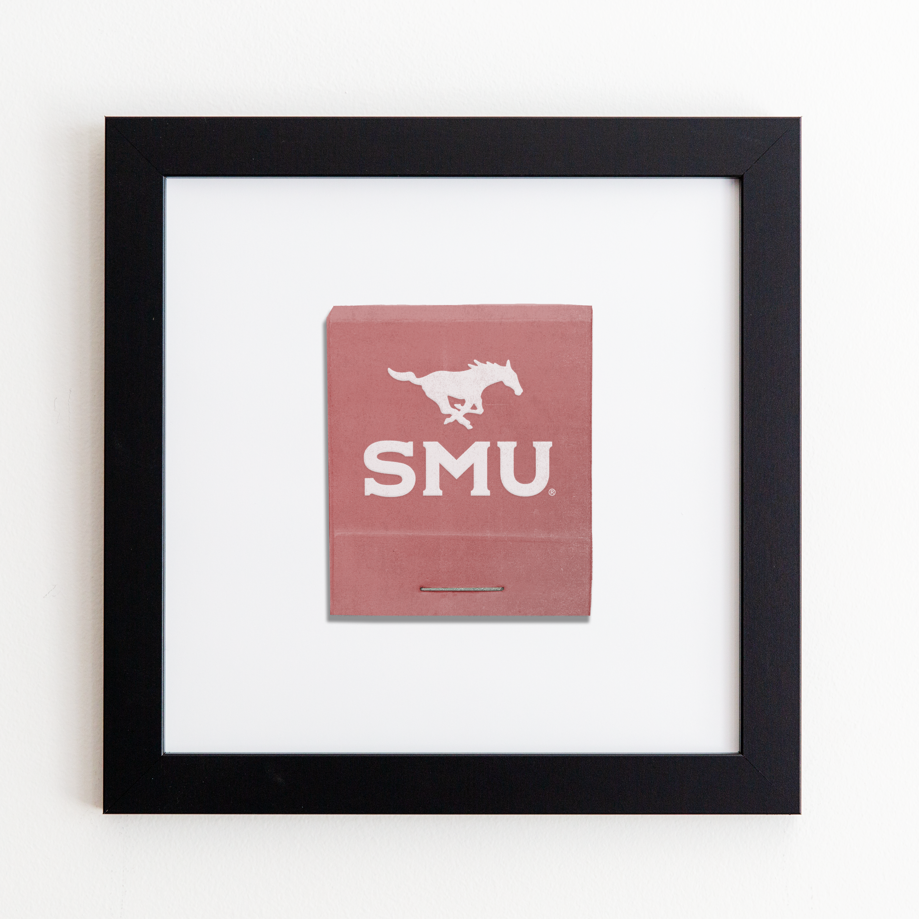 SMU Matchbook Print in Black Frame