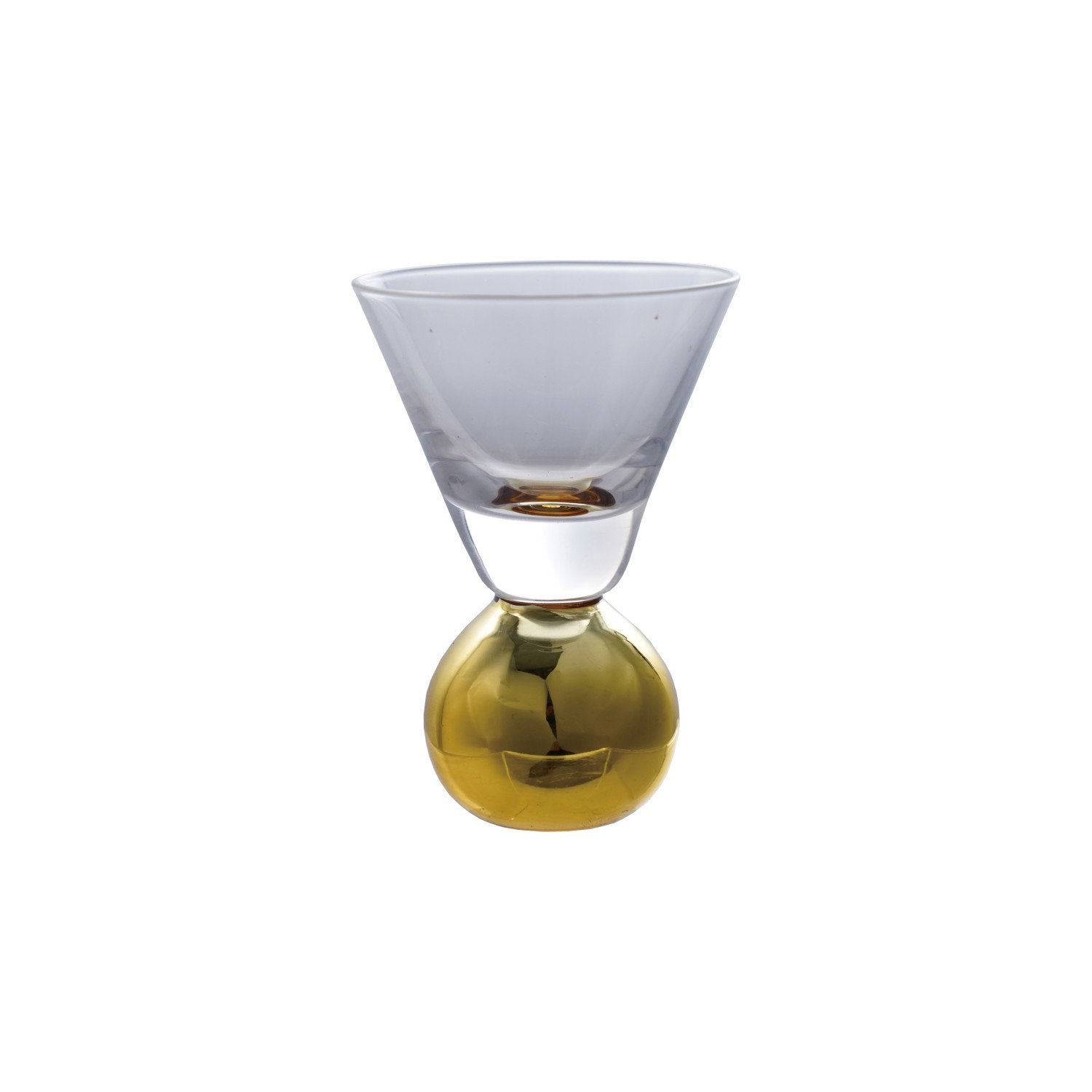 Shot Glass with Gold Ball Stem