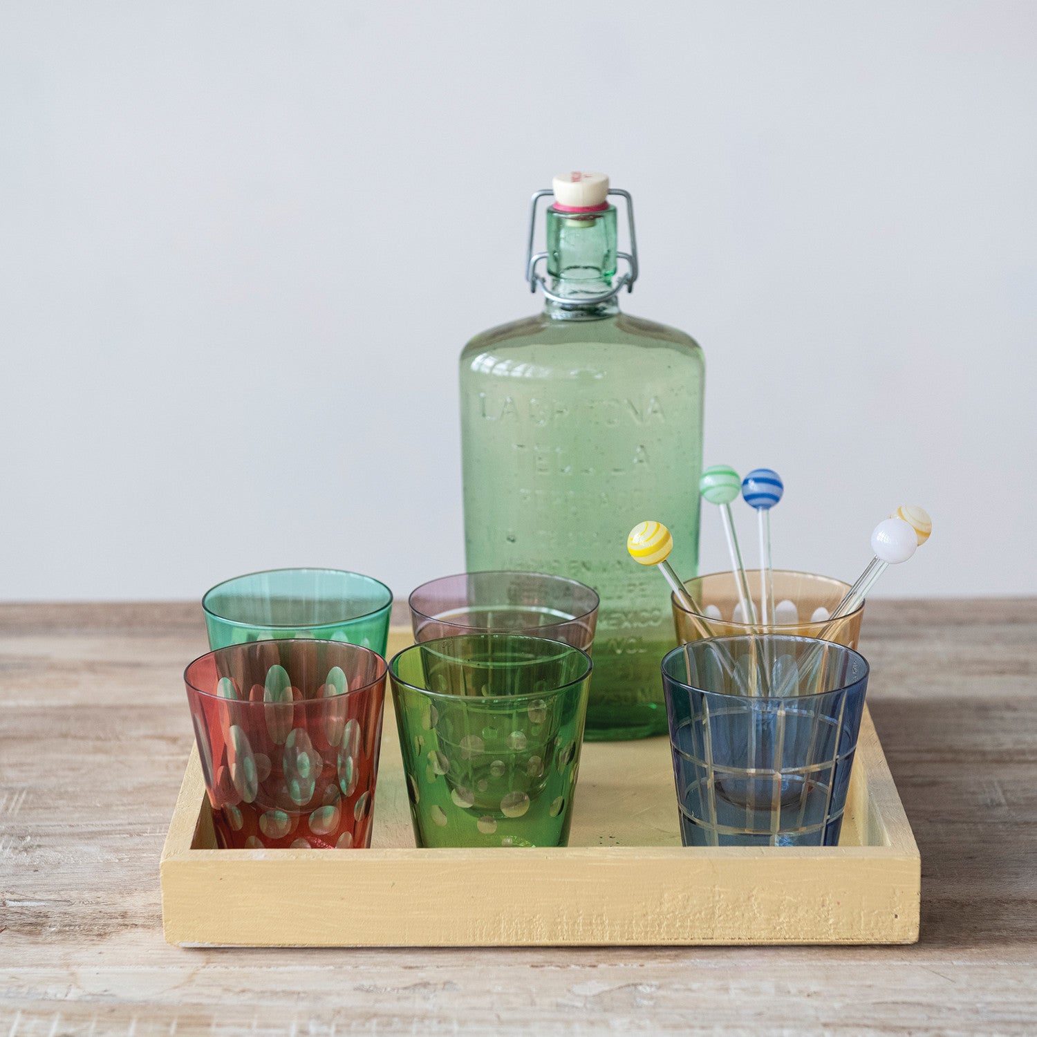 Etched Drinking Glass