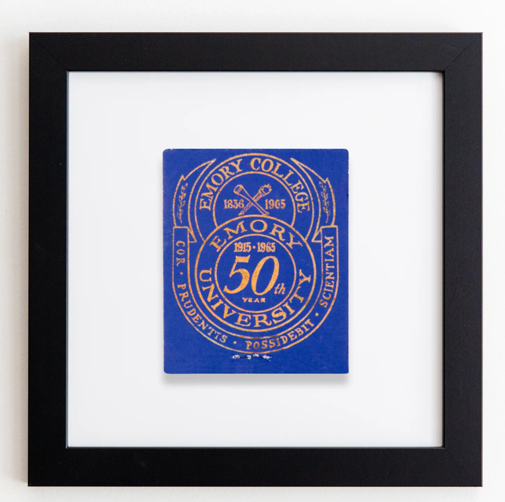 Emory University Matchbook Print - Black Frame