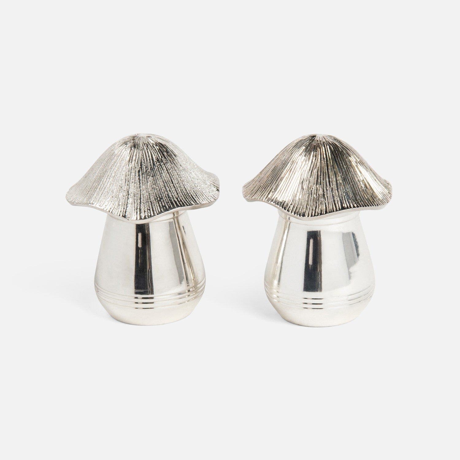 Heidi Silver Mushroom Salt and Pepper Shakers