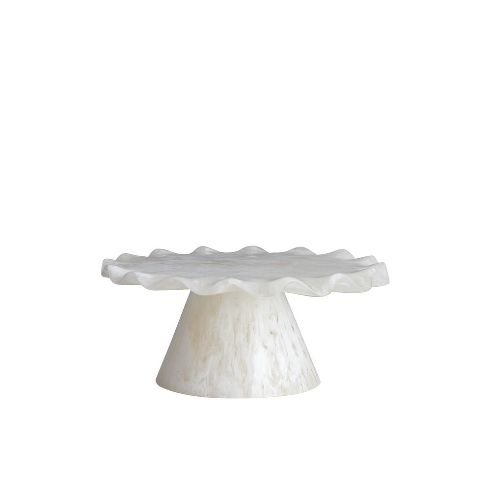 White Resin Cake Stand Large