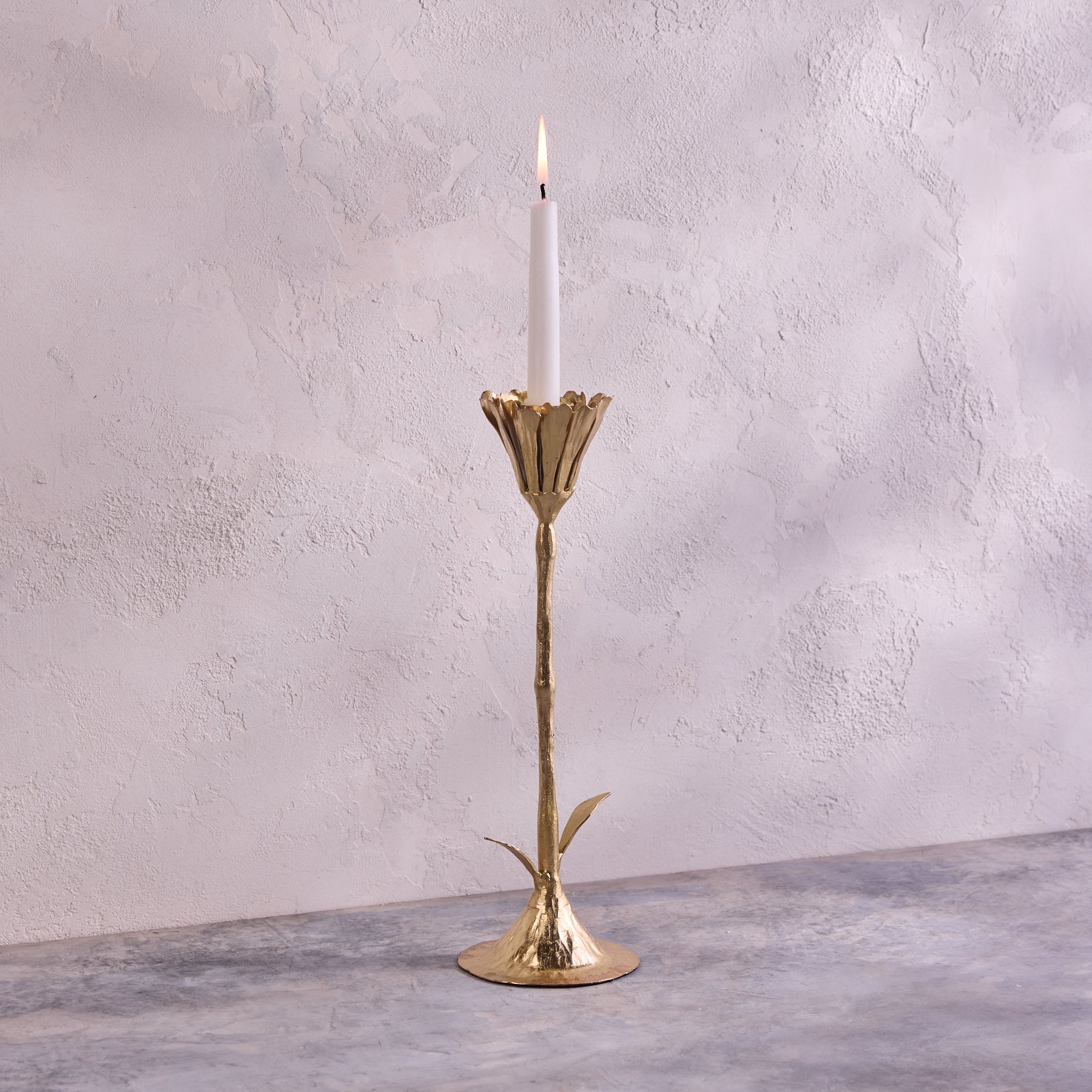Gold Floral Candleholder, Candleabra