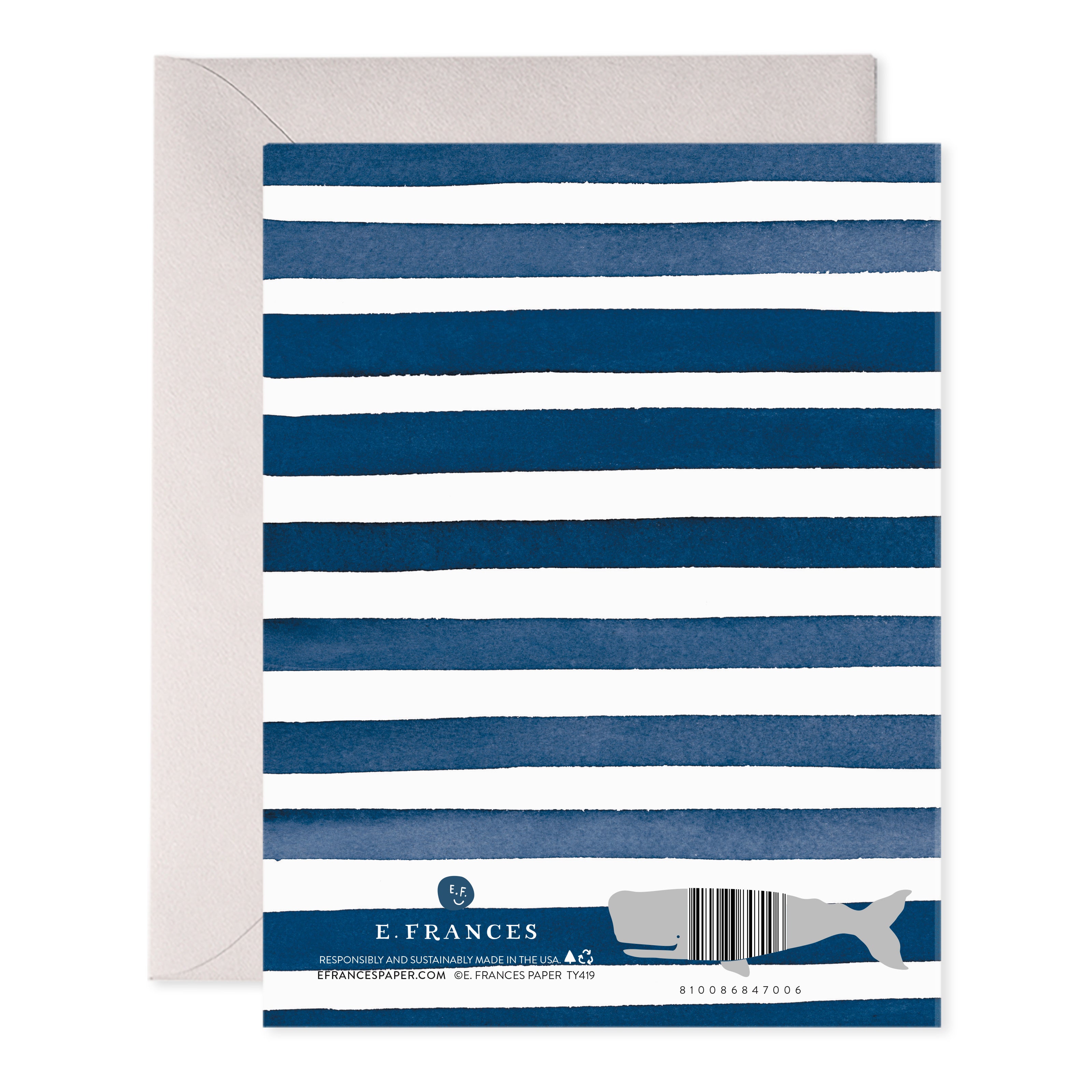 Navy Stripes Thank You